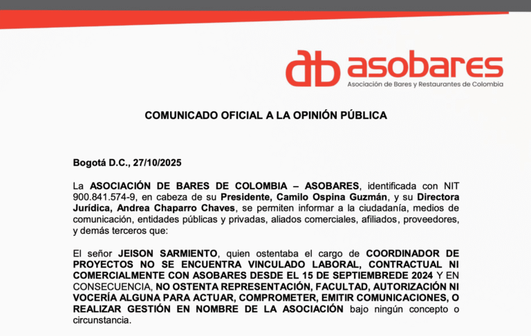 COMUNICADO OFICIAL A LA OPINIÓN PÚBLICA