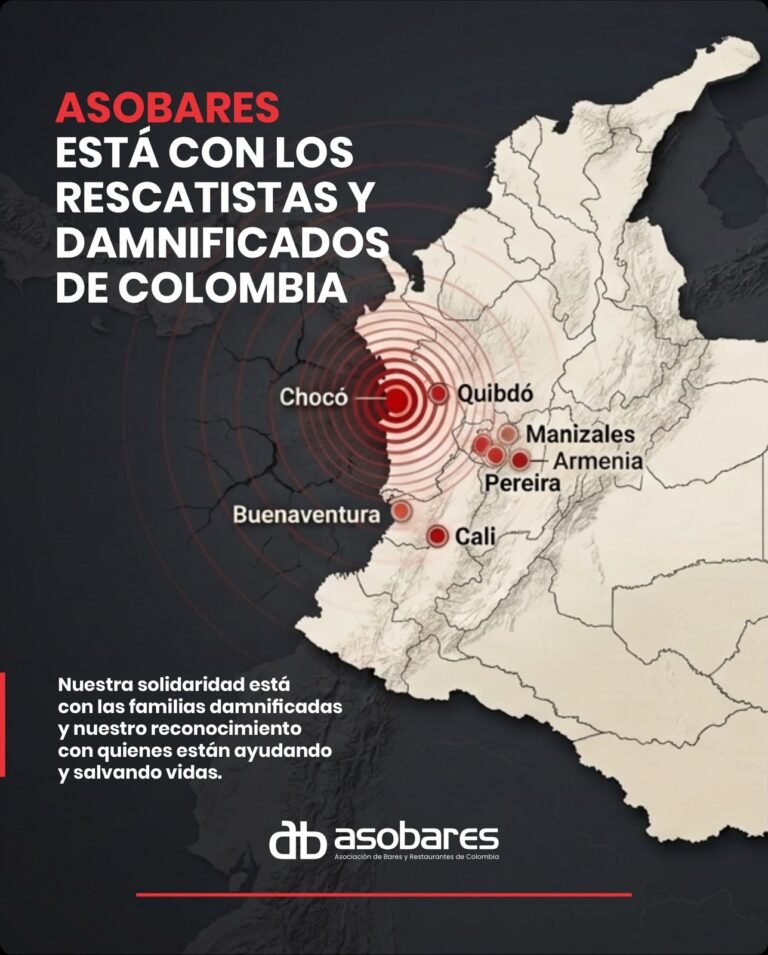 Asobares está con los rescatistas y damnificados de Colombia